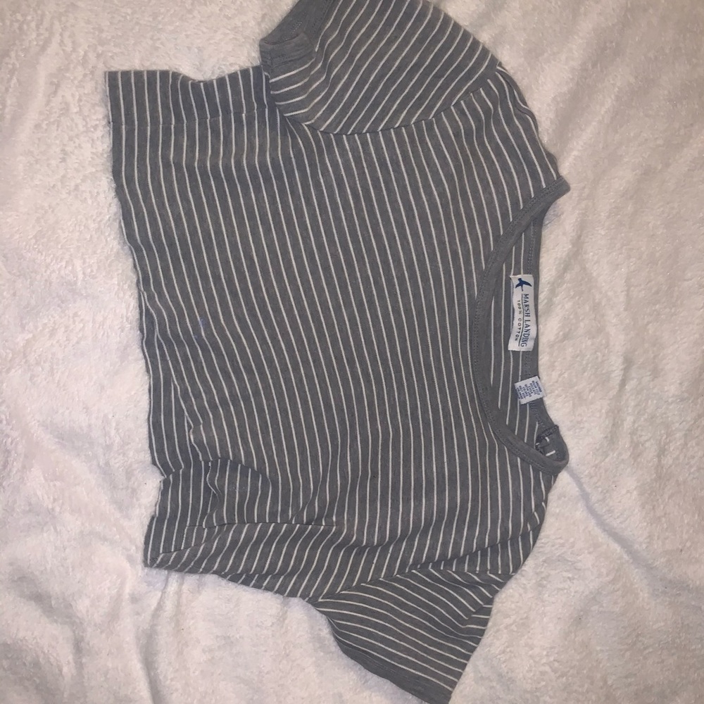 💗STRIPED CROP TOP